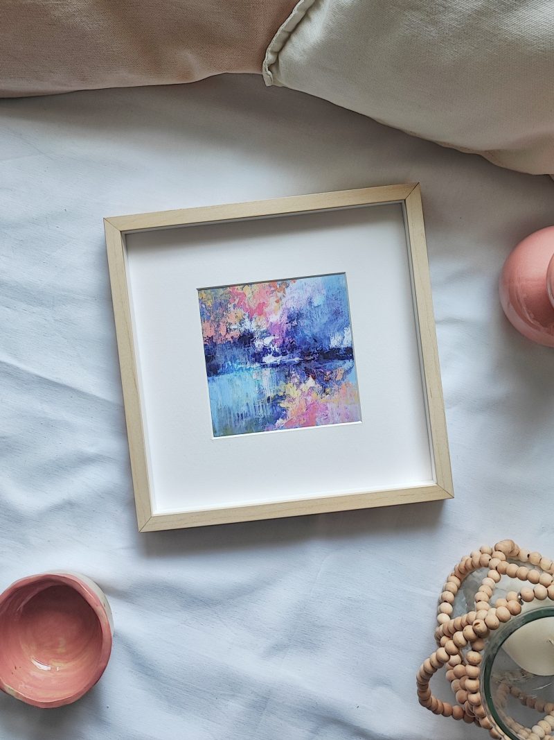 uramljen umetnički print refleksije u boji